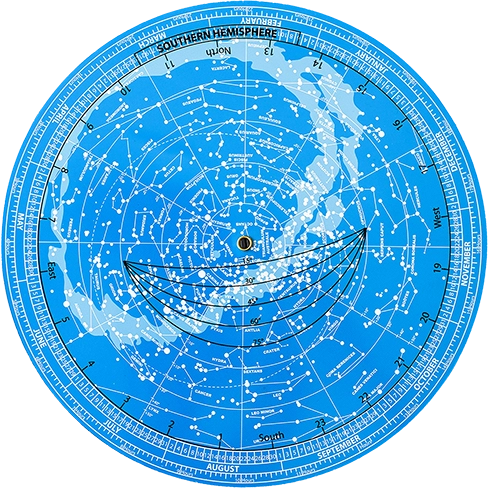 Detailed revolving star chart