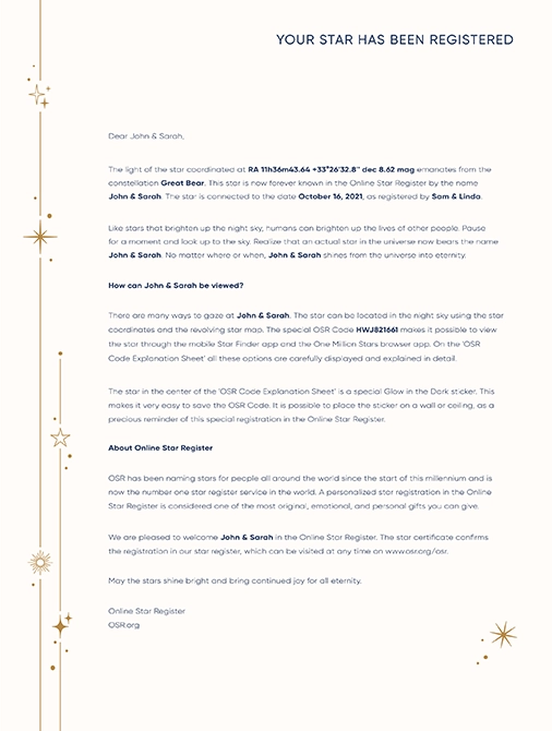 Personalized letter (PDF)